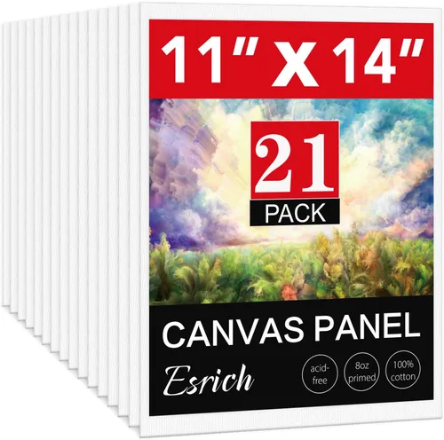 Vista 17 de ESRICH Mini lienzos para pintar, lienzo de 4 x 4 pulgadas a granel, paquete de 72 paneles de lienzo pequeños, lienzo de pintura de algodón