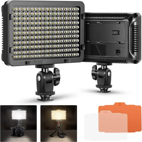 Vista 9 de Foco para cámaras, de la marca Neewer, de 160 LED, alta potencia y regulable