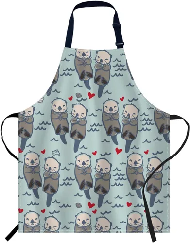 Vista 16 de oFloral Delantal de teoría de la ciencia de la biología unisex ajustable, delantal para cocinar, cocinero, mujeres y hombres, delantales para cocina