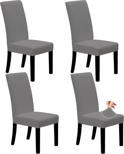 Vista 41 de Easy-Going - Juego de 2 fundas elásticas para sillas de comedor, fundas para sillas de comedor, fundas para sillas Parsons para comedor, ceremonia