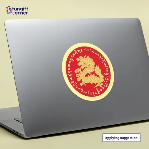 Vista 5 de Auspicious - Calcomanías de amuleto de dragón de Feng Shui, símbolo de poder, estado e influencia, regalo de Feng Shui, calcomanías decorativas