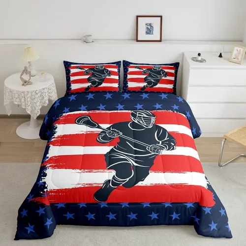 Vista 32 de Feelyou Juego de edredón de baloncesto para niñas y niños, juego de ropa de cama con juegos de pelota, decoración de habitación, regalo para amantes