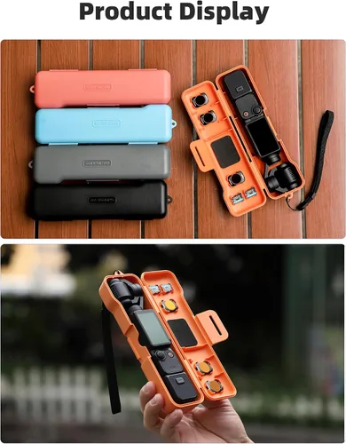 Vista 2 de Funda protectora con cordón compatible con Osmo Pocket 3 Funda de protección completa de plástico Funda de transporte de viaje para bolsillo 3