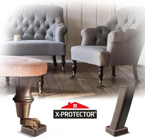 Vista 6 de Copas X-PROTECTOR para muebles – Copas de ruedas de 1.7 pulgadas 4 piezas
