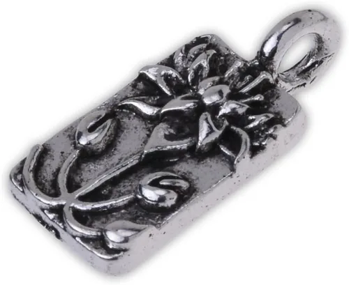 Vista 2 de 20pcs 0.709x0.354 in Zinc Aleación Metal Flor Encanto, Lotus Flotante, Lotus Joyería, Zinc, No es una piedra preciosa