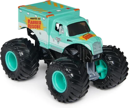Vista 5 de Monster Jam 2023 Spin Master 1:64 Serie de camiones fundidos a troquel 32 Everyday Heroes Ranger Rescue