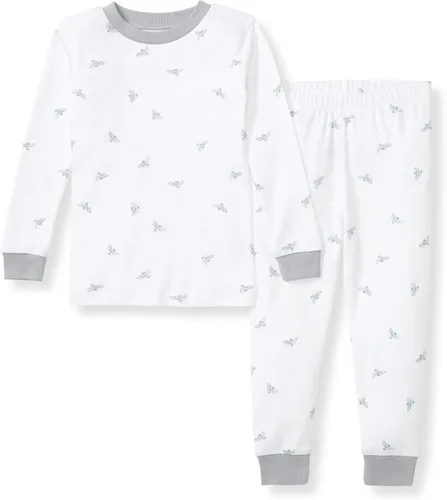 Vista 17 de Burt's Bees Baby Pijama de algodón orgánico para niños, conjunto de pijama Paquete de 1 temporada de Apple