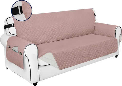 Vista 12 de PureFit Funda de sofá reversible resistente al agua, lavable a máquina, con espuma antideslizante y correa ajustable para perros, mascotas