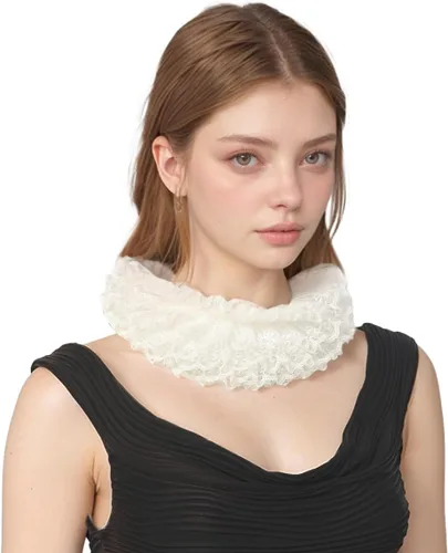 Vista 36 de BLESSUME 1 cuello de encaje renacentista con volantes