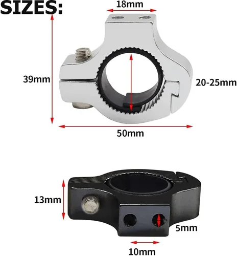 Vista 7 de Paquete de 2 soportes para botella de agua para bicicleta, soporte para portavasos de bicicleta, abrazadera de montaje para manillar de bicicleta