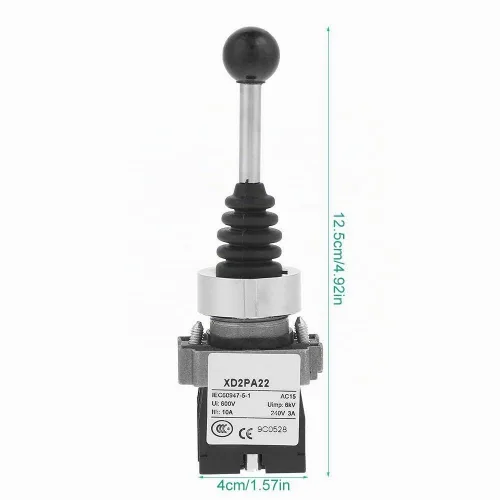 Vista 2 de 2NO Joystick Switch AC 380V DC 220V Momentary Spring Retorno para Control Industrial y Operaciones de Máquina