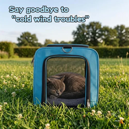 Vista 4 de YUNIQUE Transportador de gatos y perros de lados suaves para mascotas de hasta 15 libras, transportador plegable aprobado por aerolíneas con diseño
