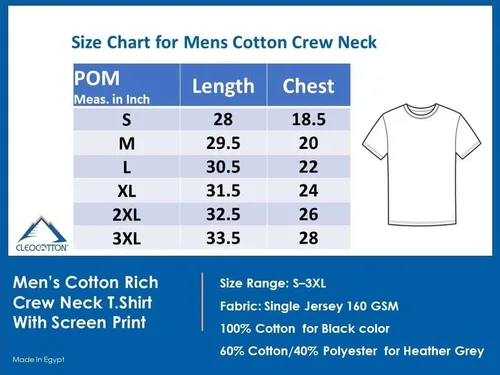 Vista 5 de Camiseta de algodón con cuello redondo para hombre, ultrasuave, transpirable, sin etiquetas (fabricada en Egipto)