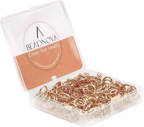 Vista 14 de BEADNOVA Anillos de salto negros de 0.157 in para hacer joyas, anillos abiertos para llaveros y reparación de collares (300 unidades)