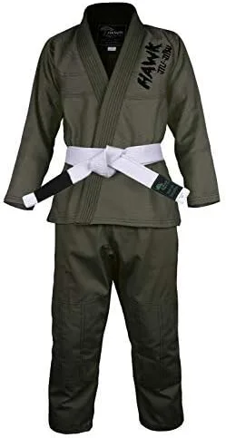 Vista 3 de Jiu Jitsu brasileño, para niños, Jiu Jitsu Gi Children BJJ Gi Grappling Kimonos, cinturón blanco ligero, Blanco