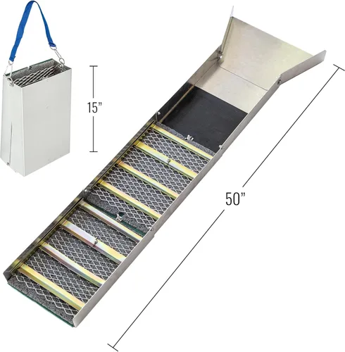 Vista 4 de ASR Outdoor Kit completo de 20 piezas de pan dorado para adultos con caja de esclusa plegable de 50 pulgadas y cubo de 5 galones, azul