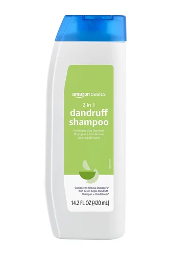 Vista 7 de Amazon Basics Champú y acondicionador anticaspa 2 en 1, alivio de picazón, seguro para todo tipo de cabello, sin parabenos, suave y pH equilibrado