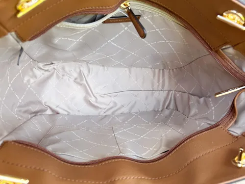 Vista 7 de Michael Kors JST - Bolso de hombro con cadena grande JST Continental firma marrón