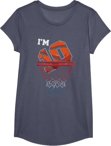 Vista 14 de Camiseta de regalo de cumpleaños con red de baloncesto de 10 años, Negro