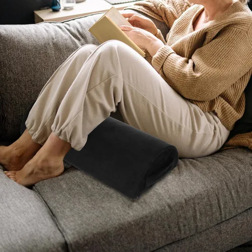 Vista 8 de Almohada de rodilla para piernas, almohada de apoyo lumbar para dormir, almohada de espuma viscoelástica para media luna para piernas, rodillas