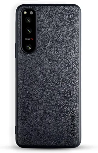 Vista 11 de AIORIA Funda protectora completa para Sony Xperia 1 IV, 6.5 pulgadas Premium PU Leather Cover Retro Business Design Full Protective Case para Sony