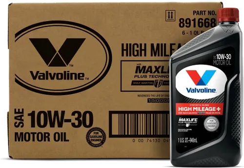 Vista 10 de Valvoline - Aceite de alto millaje 150 K con MaxLife Plus Technology, SAE 5W-20, 1 cuarto de galón