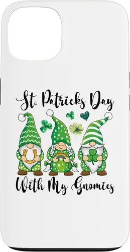 Vista 7 de iPhone 16 St Patricks Day Tee Shamrock Shirt Three Gnomies St Patricks Case
