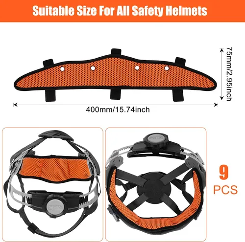 Vista 3 de BATVOX 9 unidades lavables y reutilizables para casco – Forro de algodón para casco de edredón