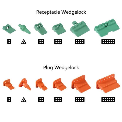 Vista 4 de AITRIP Kit de conector DT Deutsch de 188 piezas (12 juegos), conector de 2 pines, 3, 4, 6, 8, 12 pines con contactos sólidos de tamaño 16