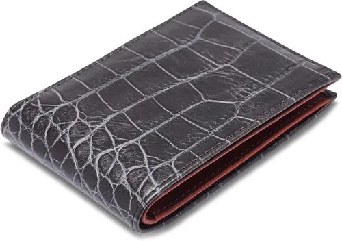 Vista 4 de Bosca Vinatge Croco - Cartera pequeña plegable CrocoMarrón Oscuro Vinatge Croco - Cartera plegable pequeña