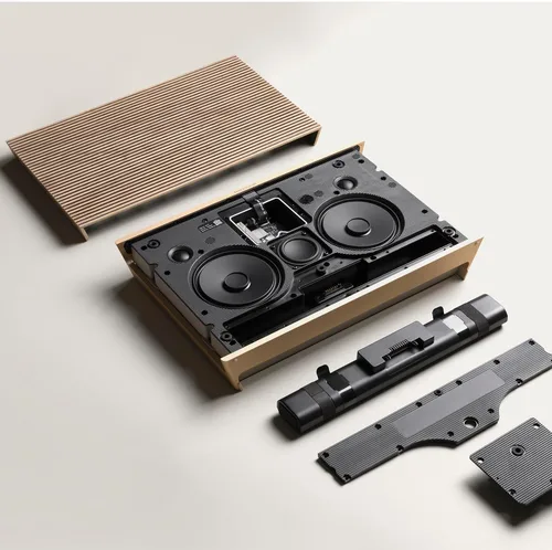 Vista 15 de Bang & Olufsen Beosound Level - Altavoz portátil multihabitación con Wi-Fi, tono dorado/roble claro