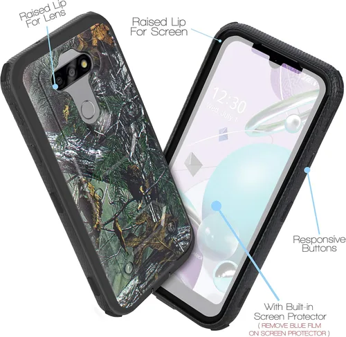 Vista 5 de Funda para LG Aristo 5 Plus, LG K31, LG Phoenix 5, LG Risio 4, LG Fortune 3 funda integrada en pantalla resistente con clip para cinturón, funda