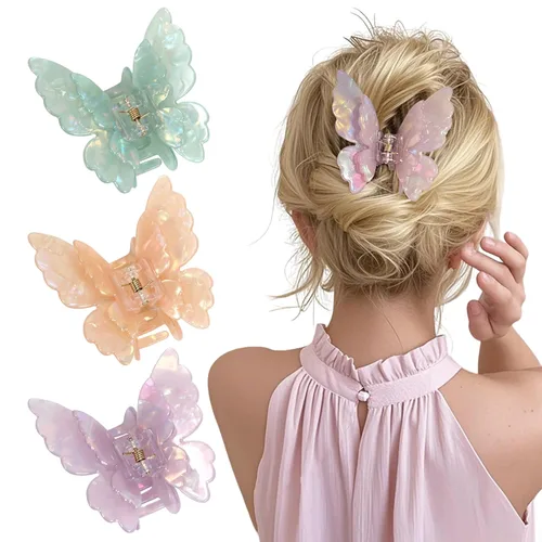 Vista 19 de 10 pinzas para el cabello medianas para cabello grueso/fino, agarre fuerte, antideslizante, pinza de mandíbula para el cabello, accesorios