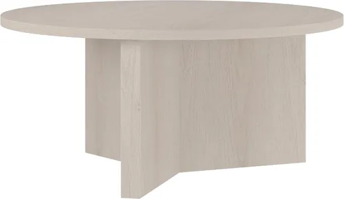 Vista 5 de Henn&Hart Mesa de centro escandinava de 36", color blanco haya Aliso Blanco