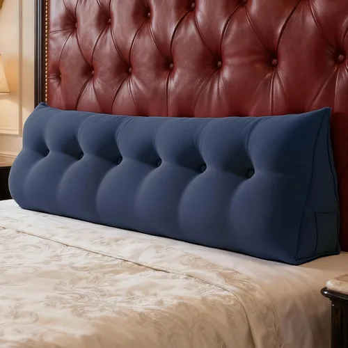 Vista 15 de WOWMAX Almohada ergonómica para cabecero para cama de tamaño matrimonial, almohadas tapizadas multifuncionales para cabecero, tableros portátiles