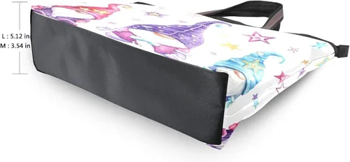 Vista 3 de Magic Gnomes - Bolsa de hombro con estrellas, con asa superior, para mujer, trabajo, escuela, viajes