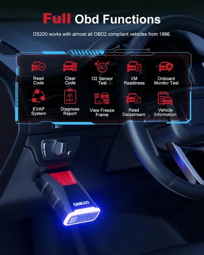 Vista 5 de GOOLOO DEEPSCAN DS200 OBD2 Escáner Herramienta de Diagnóstico, Bluetooth Inalámbrico Diagnósticos de Todos los Sistemas para iOS y Android, Control
