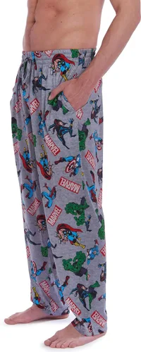 Vista 6 de Marvel Avengers Hulk Black Widow Capitán América - Paquete de 2 pantalones de pijama para adultos