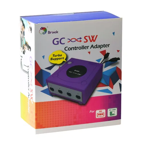 Vista 8 de Mcbazel Brook Super SW Converter for GameCube GC to Nintendo Switch Controller Adapter with Gam3Gear Keychain