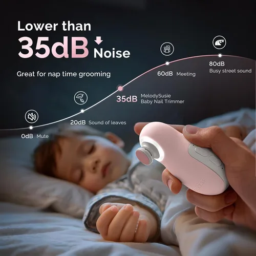 Vista 6 de MelodySusie Máquina de sonido con recortador de uñas eléctrico para bebés