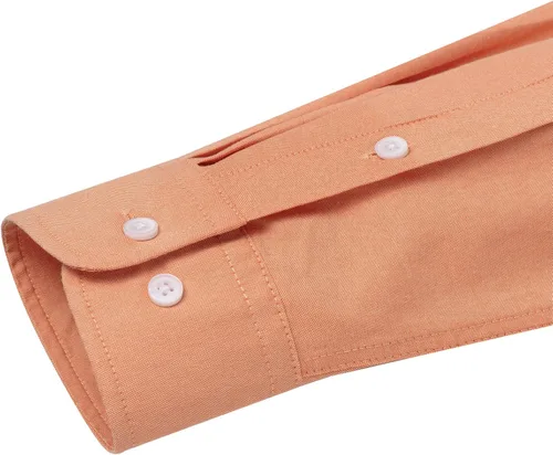 Vista 7 de Alimens & Gentle Camisa Oxford de manga larga con botones y bolsillo para hombre