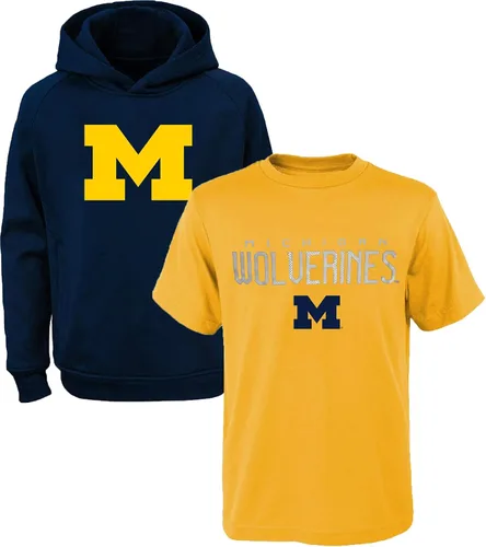 Vista 9 de NCAA Youth 8-20 - Conjunto combinado de sudadera con capucha y camiseta con logotipo primario de poliéster de rendimiento de 2