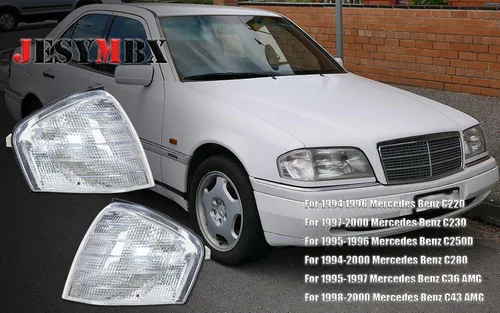 Vista 2 de Para Mercedes Benz Clase C C220 1994-2000 Luz de señal de giro delantera de esquina antiniebla lámpara izquierda