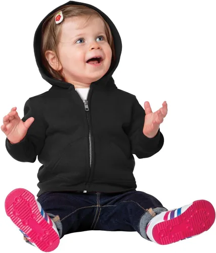 Vista 3 de Precious Cargo - Sudadera con capucha con cremallera completa. CAR78IZH, Negro azabache, 12 Meses