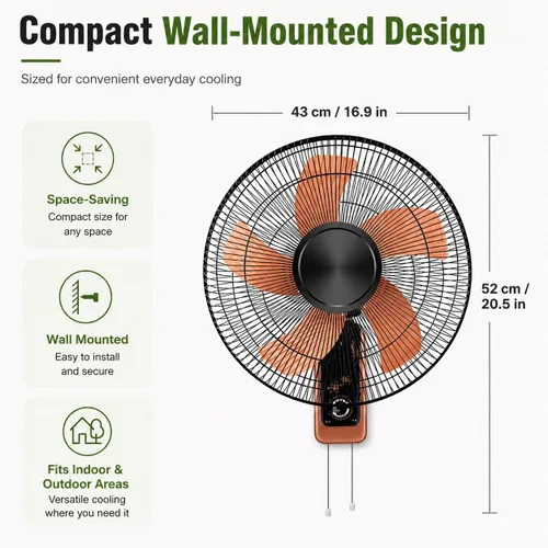 Vista 2 de Ventilador solar de 16 pulgadas con aspas de aluminio, ventilador solar para gallinero con batería con cable de control de 3 velocidades para Negro