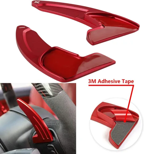 Vista 5 de Extensión de levas de cambio para Dodge Charger, Challenger - Cubiertas de levas de cambio de volante de aluminio billete compatibles con Dodge