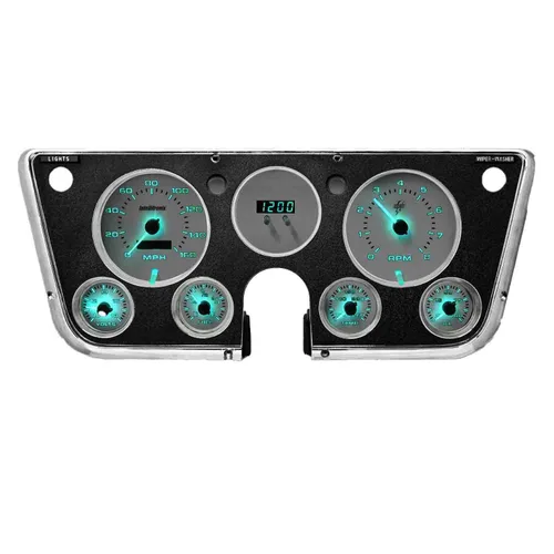 Vista 3 de Intellitronix Panel de calibre analógico para camioneta Chevy C10 1967-1972 – Actualización del grupo de instrumentos de tablero Velocímetro, Azul