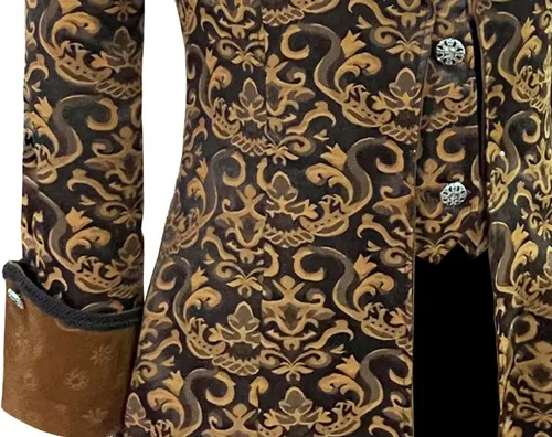 Vista 5 de Chaqueta steampunk para mujer, estilo victoriano, gótico, medieval, vintage