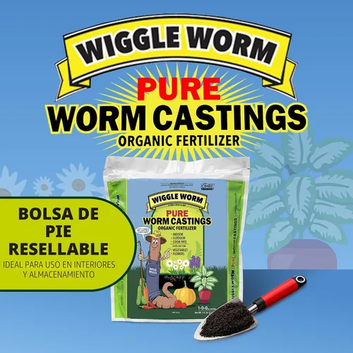 Vista 8 de Wiggle Worm Soil Builder - Humus de lombriz orgánico, 4.5 lb