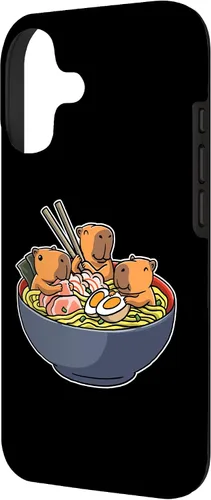 Vista 2 de Capybara Eating Ramen Funda para iPhone 17